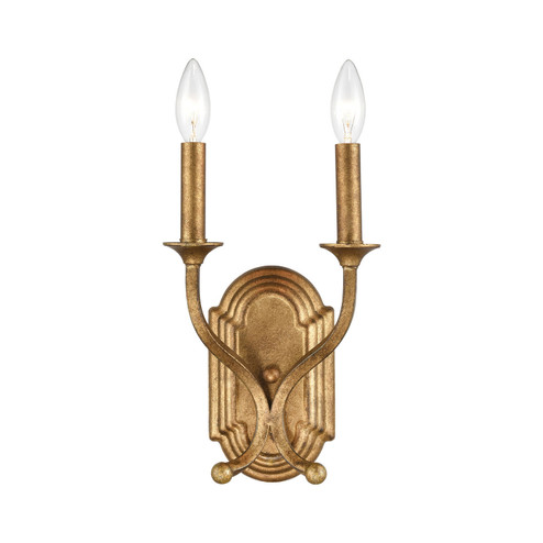 Wembley Two Light Wall Sconce in Antique Gold (45|75121/2)