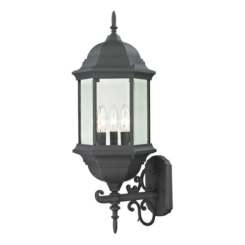 Spring Lake Three Light Outdoor Wall Sconce in Matte Textured Black (45|8603EW/65)