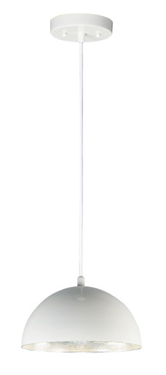 Hemisphere LED Pendant in Gloss White / Aluminum (86|E24902-GWAL)