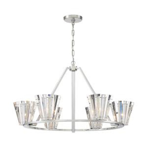 Ricca Six Light Chandelier in Chrome (40|38866-012)