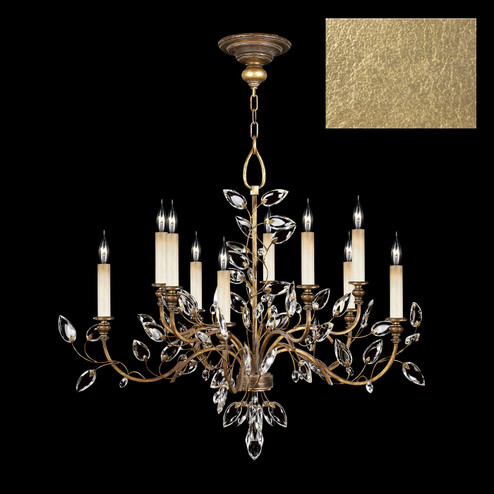 Crystal Laurel Ten Light Chandelier in Gold Leaf (48|753140-SF3)