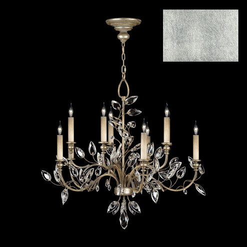 Crystal Laurel Ten Light Chandelier in Silver Leaf (48|753140-SF4)