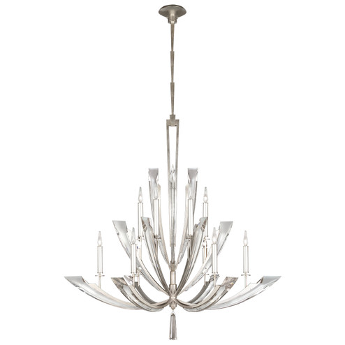 Vol de Cristal 12 Light Chandelier in Silver (48|789840ST)