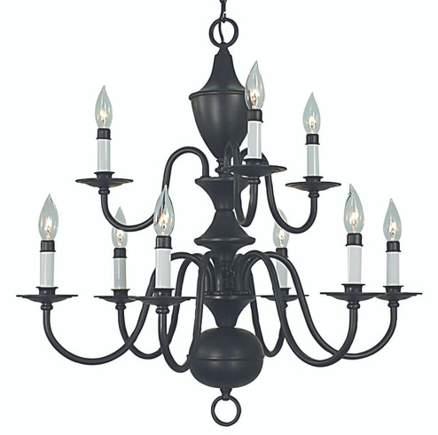 Jamestown Nine Light Chandelier in Mahogany Bronze (8|2529 MB)