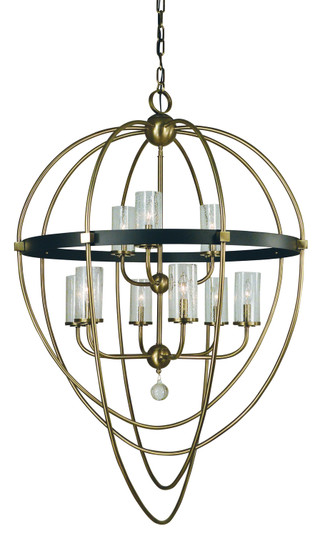 Margaux Nine Light Foyer Chandelier in Brushed Nickel with Polished Nickel Accents (8|3049 BN/PN)