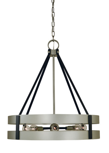 Orion Eight Light Chandelier in Satin Pewter/Matte Black (8|5386 SP/MBLACK)