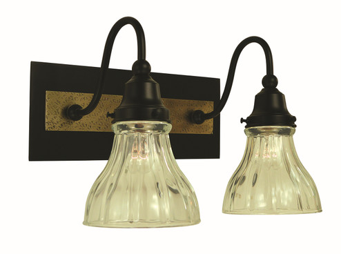 Houghton Two Light Wall Sconce in Matte Black and Antique Brass (8|5612 MBLACK/AB)