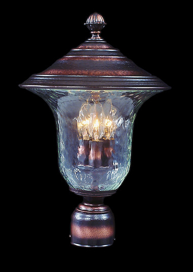 Carcassonne Three Light Exterior Post Mount in Iron (8|8327 IRON)