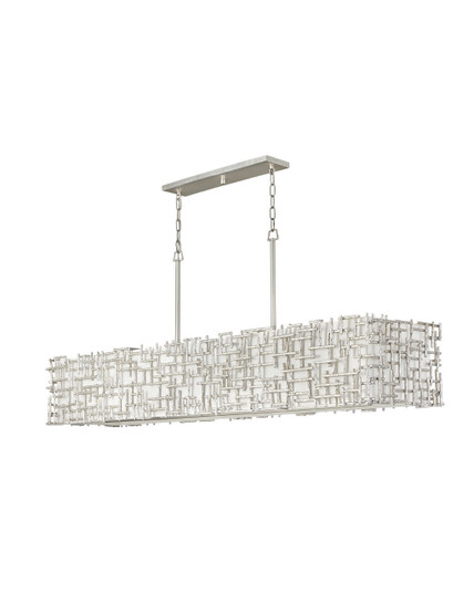 Farrah LED Linear Chandelier in Silver Leaf (138|FR33109SLF)