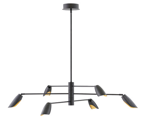 Bowery LED Chandelier in Black (138|FR35806BLK)