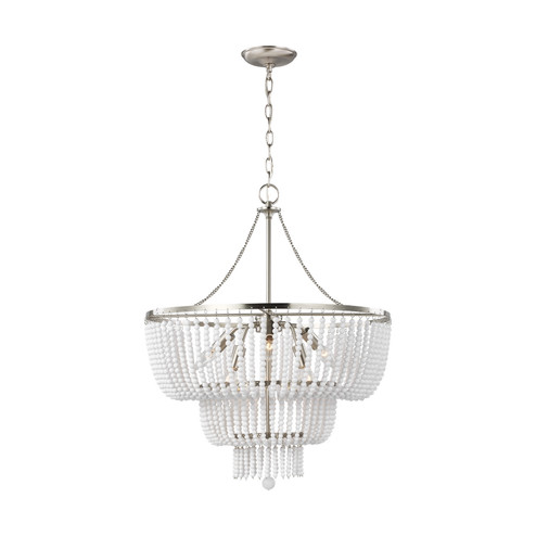 Jackie Six Light Chandelier in Brushed Nickel (454|3180706EN-962)