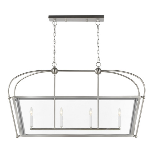 Charleston Four Light Linear Lantern in Brushed Nickel (454|6691004EN-962)