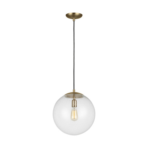 Leo - Hanging Globe One Light Pendant in Satin Brass (454|6801801-848)