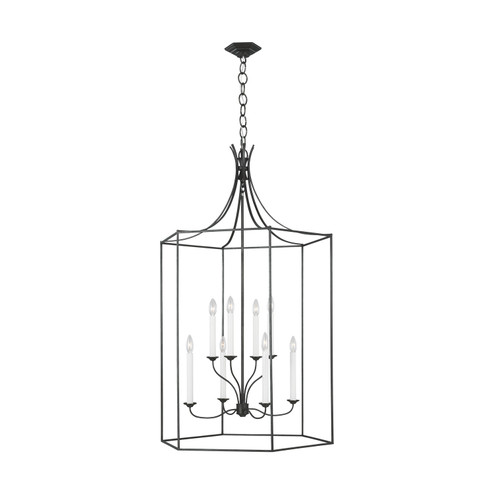 Bantry House Eight Light Chandelier in Smith Steel (454|AC1038SMS)