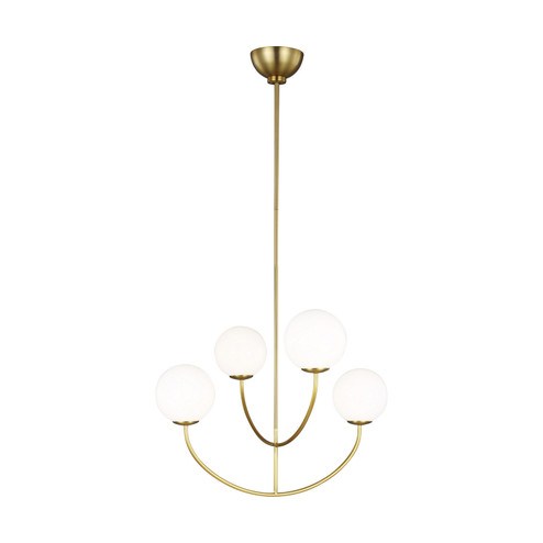 Galassia Four Light Chandelier in Burnished Brass (454|AEC1054BBS)