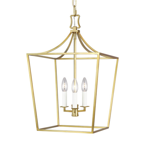 Southold Three Light Lantern in Burnished Brass (454|CC1003BBS)