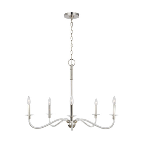 Hanover Five Light Chandelier in Polished Nickel (454|CC1315PN)