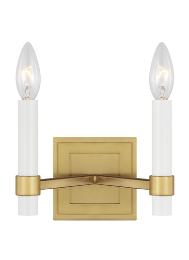 Marston Two Light Wall Sconce in Burnished Brass (454|CW1222BBS)