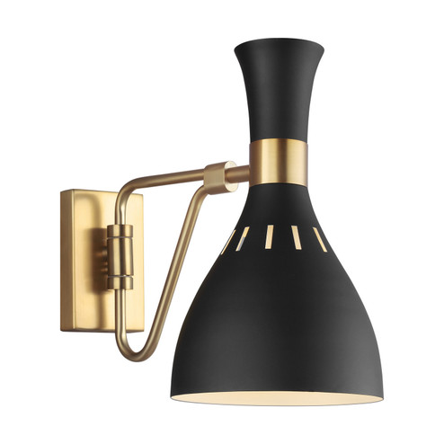 Joan One Light Wall Sconce in Midnight Black (454|EW1061MBK)