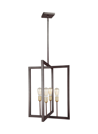 Finnegan Four Light Chandelier in New World Bronze (454|F3146/4NWB)