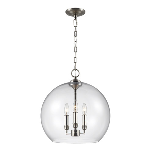 Lawler Three Light Pendant in Satin Nickel (454|F3155/3SN)