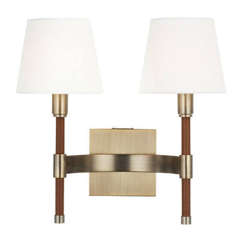 Katie Two Light Wall Sconce in Time Worn Brass (454|LW1022TWB)