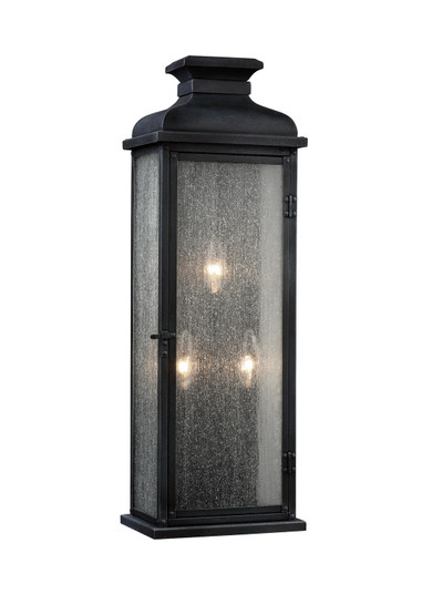 Pediment Three Light Lantern in Dark Weathered Zinc (454|OL11102DWZ)