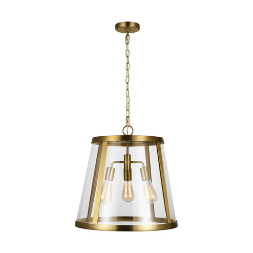 Harrow Three Light Pendant in Burnished Brass (454|P1288BBS)