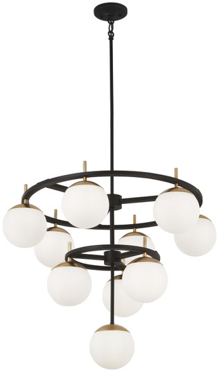 Alluria Ten Light Chandelier in Weathered Black With Autumn Gold (42|P1358-618)