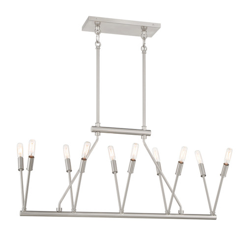 Royalty Ten Light Island Pendant in Brushed Nickel (42|P1689-084)