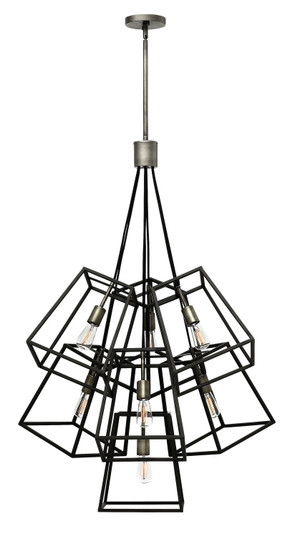 Fulton LED Chandelier in Aged Zinc (13|3357DZ)