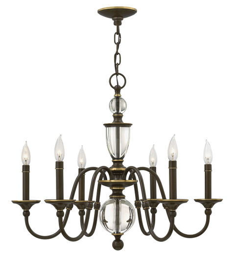 Eleanor LED Chandelier in Light Oiled Bronze (13|4956LZ)