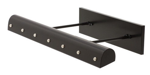 Classic Traditional LED Picture Light in Black w/Polished Nickel (30|DTBLEDZ24-BLK/PN)
