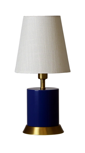 Geo One Light Table Lamp in Navy Blue With Weathered Brass Accents (30|GEO309)