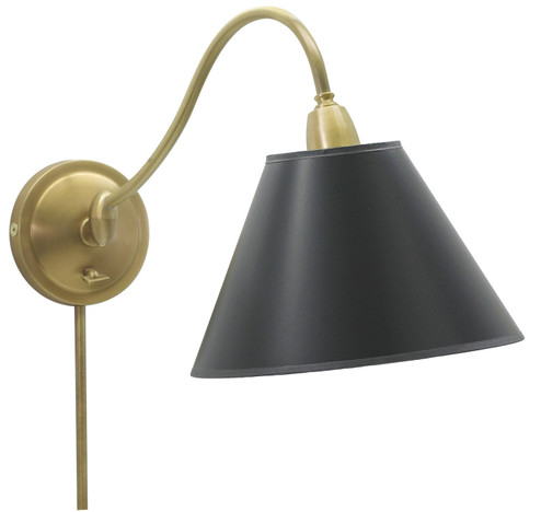 Hyde Park One Light Wall Sconce in Weathered Brass (30|HP725-WB-BP)