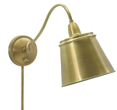 Hyde Park One Light Wall Sconce in Weathered Brass (30|HP725-WB-MSWB)