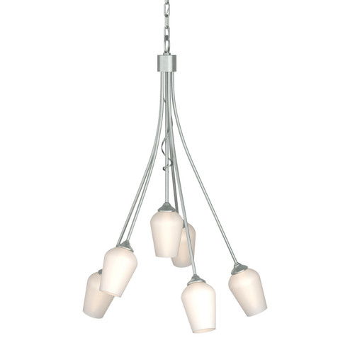 Flora Six Light Chandelier in Vintage Platinum (39|103043-SKT-82-GG0303)
