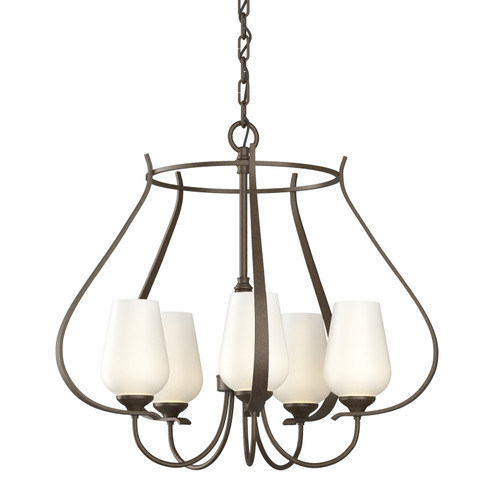 Flora Five Light Chandelier in Bronze (39|103045-SKT-05-GG0303)
