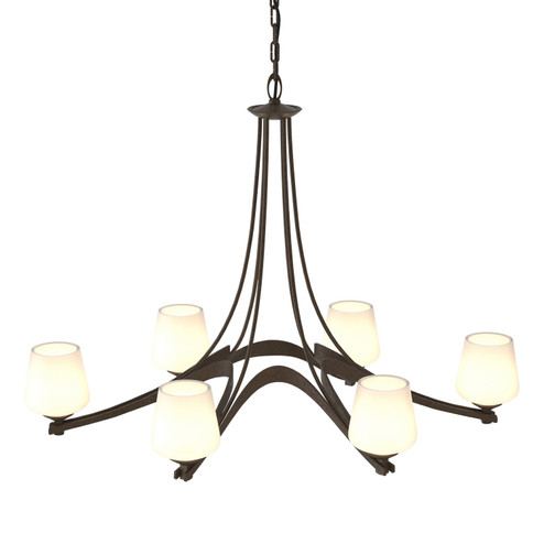 Ribbon Six Light Chandelier in Bronze (39|104106-SKT-05-GG0236)