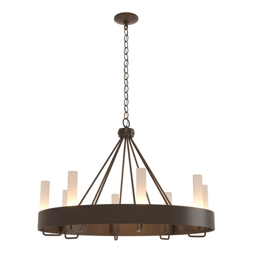 Banded Eight Light Chandelier in Bronze (39|105040-SKT-05-FD0611)