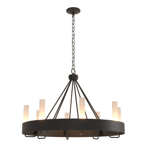 Banded Eight Light Chandelier in Black (39|105040-SKT-10-FD0611)