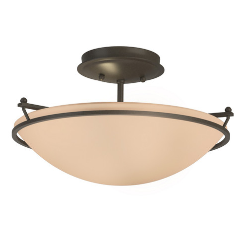 Simple Lines Plain Small Semi-Flush in Dark Smoke (39|124302-SKT-07-SS0047)