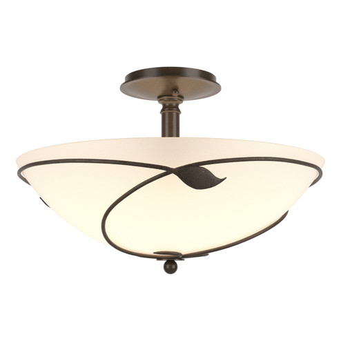 Leaf Three Light Semi-Flush Mount in Bronze (39|126732-SKT-05-GG0052)