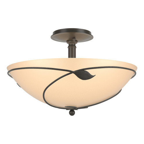 Leaf Three Light Semi-Flush Mount in Dark Smoke (39|126732-SKT-07-SS0052)