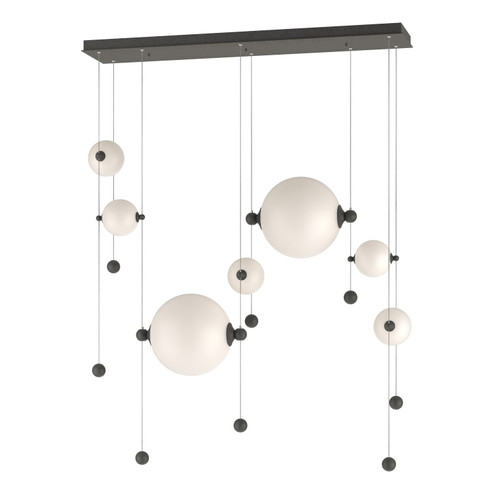 Abacus Abacus 7-Light Double Linear LED Pendant in Natural Iron (39|139054-LED-STND-20-GG0694)
