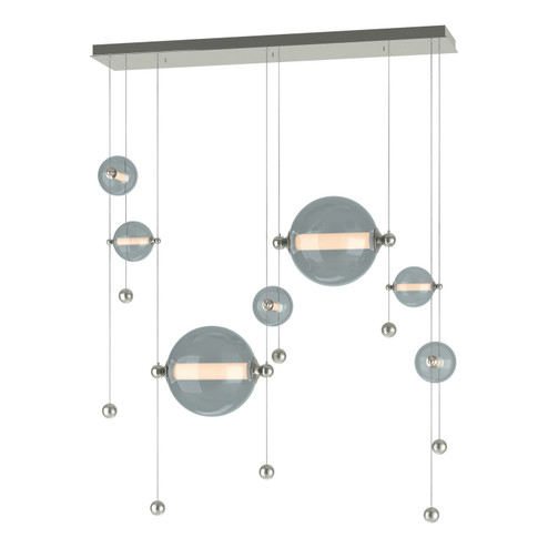 Abacus Abacus 7-Light Double Linear LED Pendant in Sterling (39|139054-LED-STND-85-YL0694)