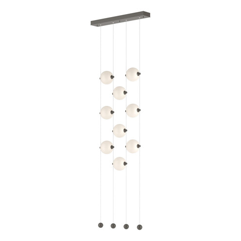 Abacus Abacus 9-Light Ceiling-to-Floor LED Pendant in Dark Smoke (39|139057-LED-STND-07-GG0668)