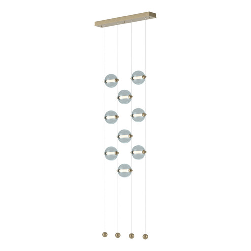 Abacus Abacus 9-Light Ceiling-to-Floor LED Pendant in Soft Gold (39|139057-LED-STND-84-YL0668)