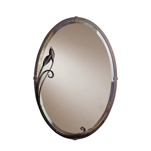 Mirror Beveled Oval Mirror with Leaf in Dark Smoke (39|710014-07)
