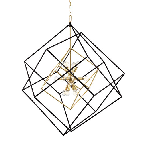 Roundout 12 Light Chandelier in Aged Brass (70|1234-AGB)